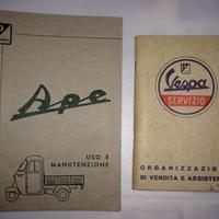 Ape Piaggio Manuale uso e manutenzione 1967