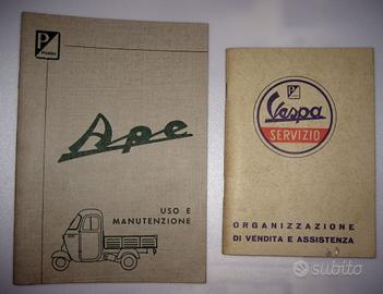 Ape Piaggio Manuale uso e manutenzione 1967