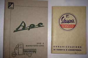 Ape Piaggio Manuale uso e manutenzione 1967