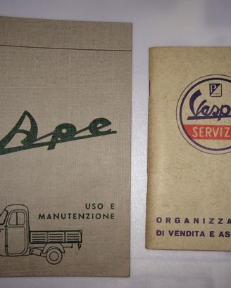 Ape Piaggio Manuale uso e manutenzione 1967