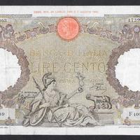 Banconota 100 lire 23.08.1943 rara
