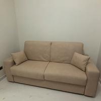 Divano letto beige in nabuk