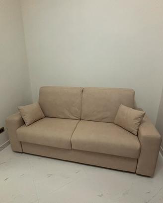 Divano letto beige in nabuk