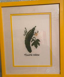 3 quadri 40x30  punto croce per cucina