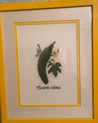 3 quadri 40x30  punto croce per cucina
