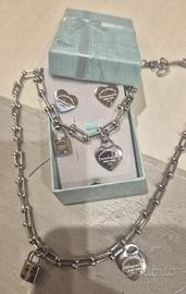 Set parure  girocollo + braccialetto + orecchini 