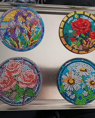 Set Sottobicchieri Natalizi Ornamentati a Mano