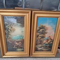 coppia di qudri a olio