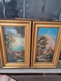 coppia di qudri a olio