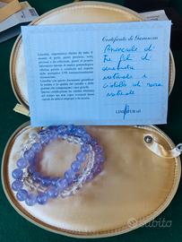 Bracciale tre fili in ametista naturale