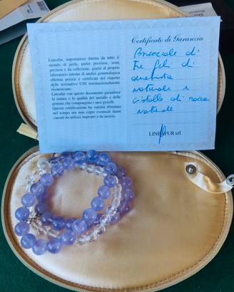 Bracciale tre fili in ametista naturale