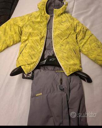 Tuta sci bambini 5 6 anni reversibile