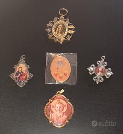 5 Medaglie Croci Religiose Commemorative 