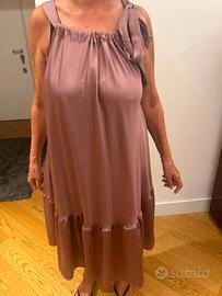 Vestito color malva in seta Tg. L
