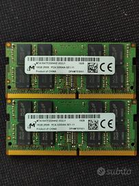 32Gb (2x16Gb) Micron DDR4 Sodimm 3200Mhz