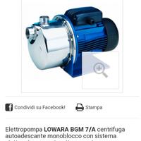 Lowara BGM/ A DA 1HP