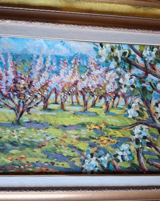 Dipinto a olio di Ciro Riccardi  Giardino