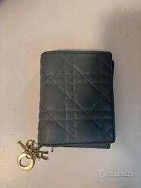 Lady Dior Gardenia wallet cloud blue