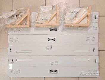 Mensole Ikea con staffe legno