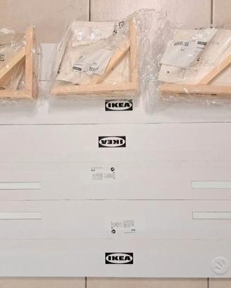 Mensole Ikea con staffe legno