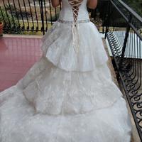abito sposa in swarokvski principessa scollo cuore