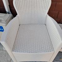 sedie e tavolino rattan