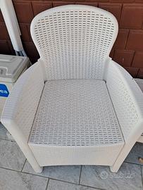 sedie e tavolino rattan