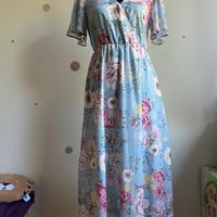 Abito midi a fiori  al polpaccio XS Mohito