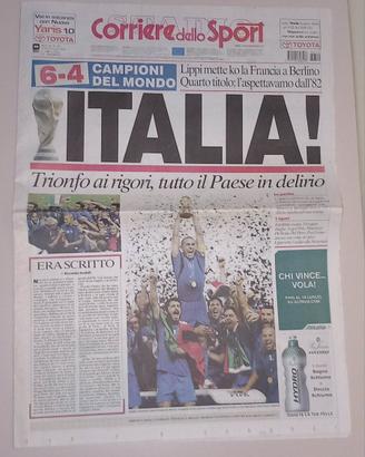 Corriere dello sport 10 luglio '06 Italia campione