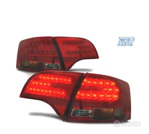 FANALI A LED PER AUDI A4 B7 04-08 AVANT ROSSO FUMÉ