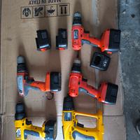 stock 5 avvitatori - per ricambi