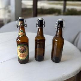 22x Bottiglie Vetro Scuro 0.5L con Tappo Meccanico