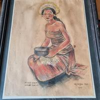 Riproduzione disegno a pastello di W.G. Hofker