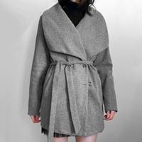 Soprabito cappotto lana con cintura minimal