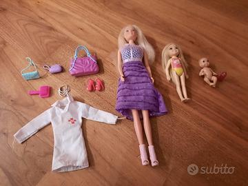 infermiera barbie+ragazza e neonato