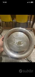 Piatto Vassoio Vintage Rotondo Acciaio Inox Anatre