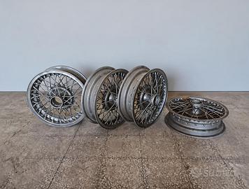 4 Cerchi a Raggi 14x4 pollici 1960 auto storiche