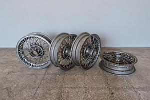 4 Cerchi a Raggi 14x4 pollici 1960 auto storiche