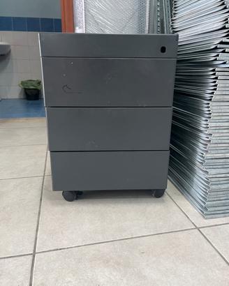 Cassettiera nera da ufficio
