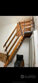 Scala legno e ferro per soppalco/soffitta