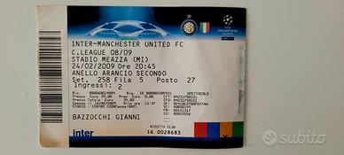 Biglietto usato Inter - Manchester United