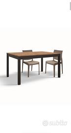 Tavolo nuovo placcato in rovere (ancora imballato)