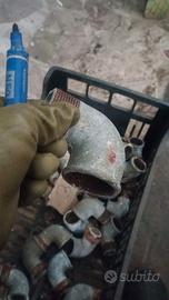 Curva M/F in ghisa mall. zinc. da 1 pollice