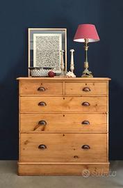 Antica Cassettiera / comò in pino | UK metà 800