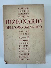 Libro antico Dizionario Dell'Omo Salvatico 1923