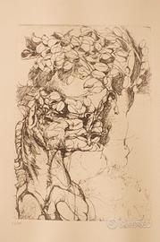 Acquaforte Guerricchio Omaggio a Picasso anni '70