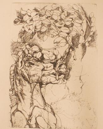 Acquaforte Guerricchio Omaggio a Picasso anni '70