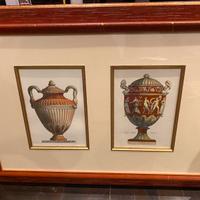 Stampa Antica Empire Urn Urne Impero 70 X 50 Cm