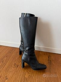 Stivali in pelle nera Pennyblack