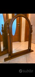 Specchio grande in legno, basculante e appendibile